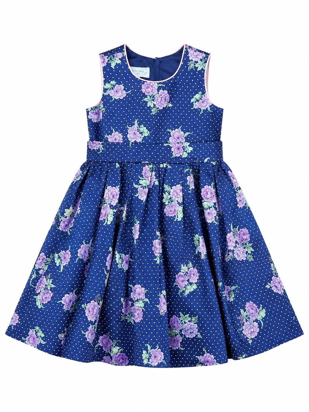 LAURA ASHLEY LONDON |‎ Blue Floral Polka Dot Party Dress Full Skirt Vintage | 5